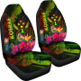 Kosrae Polynesian Car Seat Covers -  Hibiscus and Banana Leaves