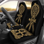 Marshall Islands Car Seat Covers - Marshall Islands Seal Polynesian Tribal Gold