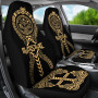 Marshall Islands Car Seat Covers - Marshall Islands Seal Polynesian Tribal Gold