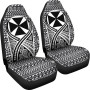 Wallis And Futuna Car Seat Cover - Wallis And Futuna Coat Of Arms Polynesian Tattoo Black