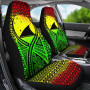 Tokelau Car Seat Cover - Tokelau Flag Polynesian Tattoo Reggae