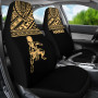 Hawaii Car Seat Covers - Polynesian Warriors Tattoo Horizontal Gold