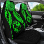 Tonga Polynesian Car Seat Covers Pride Seal And Hibiscus Green