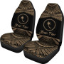 Chuuk Polynesian Custom Personalised Peisonalised Car Seat Covers - Pride Gold Version