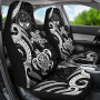 Marshall Islands Car Seat Covers - White Tentacle Turtle Crest