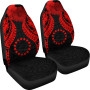 Cook islands Polynesian Car Seat Covers Pride Seal And Hibiscus Red