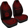 Vanuatu Car Seat Cover - Vanuatu Coat Of Arms Polynesian Chief Tattoo Red Version