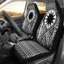 Nauru Car Seat Cover - Nauru Flag Polynesian Tattoo Black
