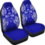 Fiji Car Seat Cover - Fiji Coat Of Arms Map Blue