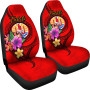 Tahiti Polynesian Car Seat Covers - Floral With Seal Red