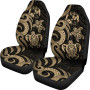 Tonga Polynesian Car Seat Covers - Gold Tentacle Turtle