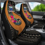Samoa Car Seat Covers - Polynesian Hook And Hibiscus (Nude)