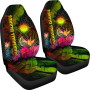 Marshall Islands Polynesian Car Seat Covers -  Hibiscus and Banana Leaves