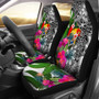Tonga Car Seat Covers White - Turtle Plumeria Banana Leaf