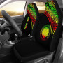 Northern Mariana Islands Custom Personalised Car Seat Covers - CNMI Seal Polynesian Reggae Curve