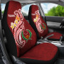 Pohnpei Car Seat Covers - Pohnpei Seal Polynesian Patterns Plumeria