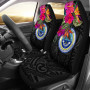 Federated States of Micronesia Car Seat Covers - Polynesian Hibiscus Pattern