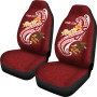 American Samoa Custom Personalised Car Seat Covers - AS Seal  Polynesian Patterns Plumeria