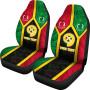 Polynesian Vanuatu Custom Personalised Car Seat Covers - Vanuatu Flag and Coat Of Arms -BN18