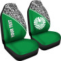 Tahiti Custom Personalised Car Seat Covers - Tahiti Flag Polynesian Green Curve