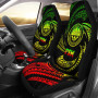 Federated States of Micronesia Car Seat Covers - White Tribal Wave