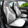 Federated States Of Micronesia Polynesian Car Seat Covers Pride Seal And Hibiscus White