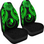 Yap Polynesian Car Seat Covers Pride Seal And Hibiscus Green