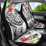 Kosrae Polynesian Car Seat Covers - Summer Plumeria (White)