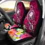 Kosrae Car Seat Covers - Turtle Plumeria (Pink)