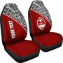 Guam Custom Personalised Car Seat Covers - Guam Coat Of Arms Polynesian Red Curve