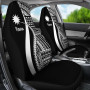 Nauru Car Seat Covers - White Polynesian Tentacle Tribal Pattern