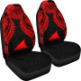 Tokelau Polynesian Car Seat Covers Pride Seal And Hibiscus Red