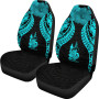 New Caledonia Polynesian Car Seat Covers Pride Seal And Hibiscus Neon Blue