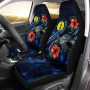 New Caledonia Polynesian Car Seat Covers - Blue Turtle Hibiscus