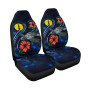 New Caledonia Polynesian Car Seat Covers - Blue Turtle Hibiscus