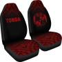 Tonga Car Seat Covers - Tonga Coat Of Arms Polynesian Tattoo Fog Deep Red