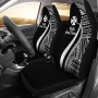 Wallis And Futuna Car Seat Covers - White Polynesian Tentacle Tribal Pattern