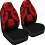 Tuvalu Polynesian Car Seat Covers Pride Seal And Hibiscus Red