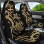 Fiji Polynesian Car Seat Covers - Gold Tentacle Turtle