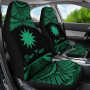 Nauru Polynesian Custom Personalised Car Seat Covers - Pride Green Version