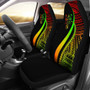 Fiji Car Seat Covers - Reggae Polynesian Tentacle Tribal Pattern Crest