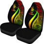 New Caledonia Car Seat Covers - Reggae Polynesian Tentacle Tribal Pattern Crest