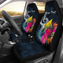 Tokelau Polynesian Custom Personalised Car Seat Covers - Tropical Flower