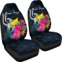 Tokelau Polynesian Custom Personalised Car Seat Covers - Tropical Flower