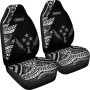 Kosrae Car Seat Covers - Micronesian Pattern Flash Black