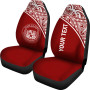 Hawaii Custom Personalised Car Seat Covers - Hawaii Seal Polynesian Red Curve