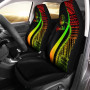 Marshall Islands Custom Personalised Car Seat Covers - Reggae Polynesian Tentacle Tribal Pattern Crest