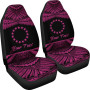 Cook Islands Polynesian Custom Personalised Car Seat Covers - Pride Pink Version