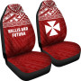 Wallis And Futuna Car Seat Covers - Wallis And Futuna Coat Of Arms Polynesian Tattoo Red