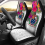Samoa Car Seat Covers Polynesian Hibiscus White Pattern